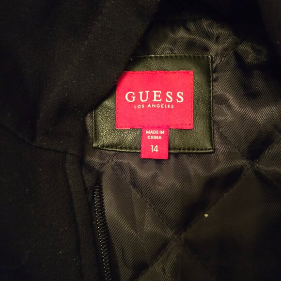 Boys leather jacket with detachable hoodie - Picture 5 of 10